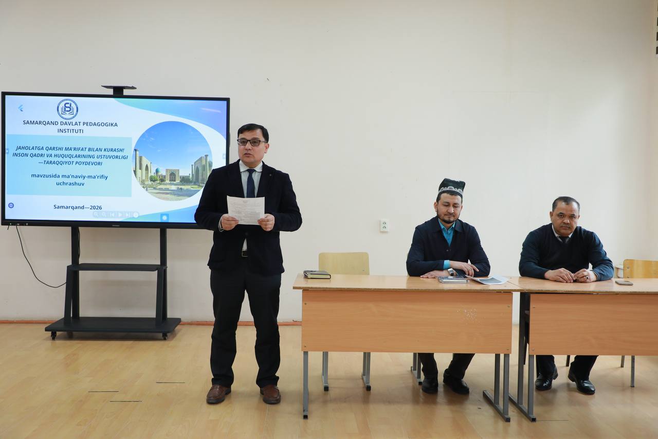 “Jaholatga qarshi – ma’rifat bilan! Inson qadri va huquqlarining ustuvorligi – taraqqiyot poydevori”