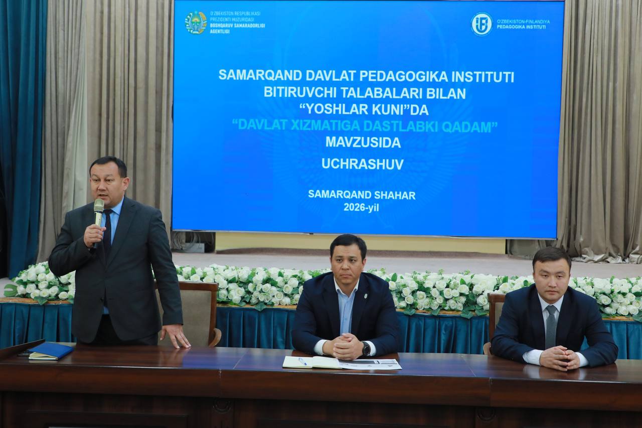 Samarqand davlat pedagogika institutida bitiruvchi bosqich talabalari bilan uchrashuv o‘tkazildi