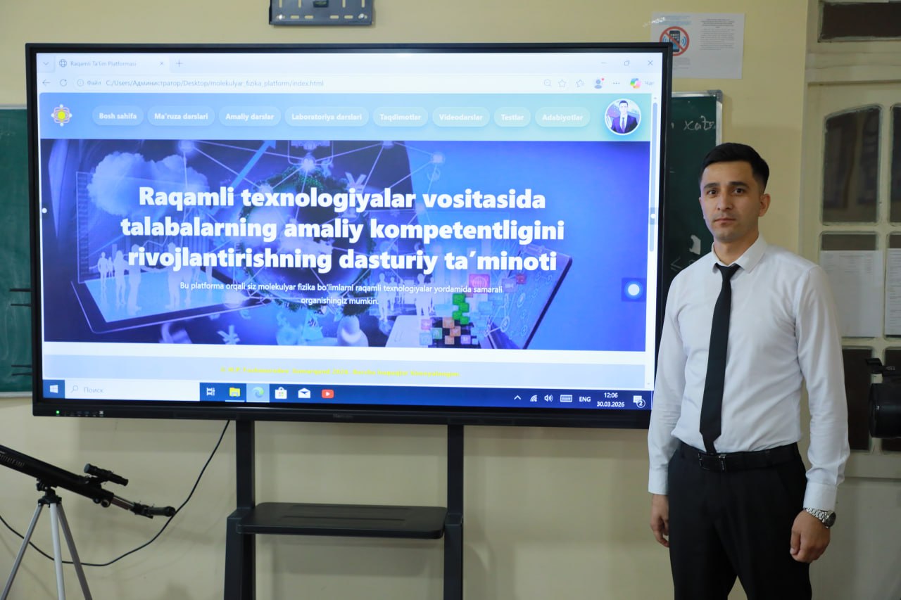 Fizika hamda fizika va astronomiya yo‘nalishi talabalari uchun m-fizika.uz platformasi taqdim etildi.
