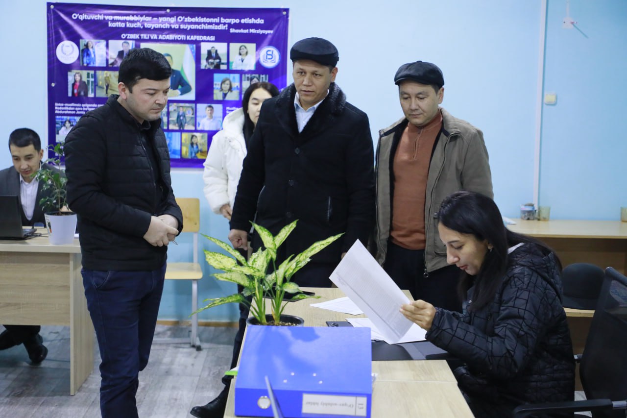 Ish jadvaliga rioya etilishi bo‘yicha tekshiruv o‘tkazildi
