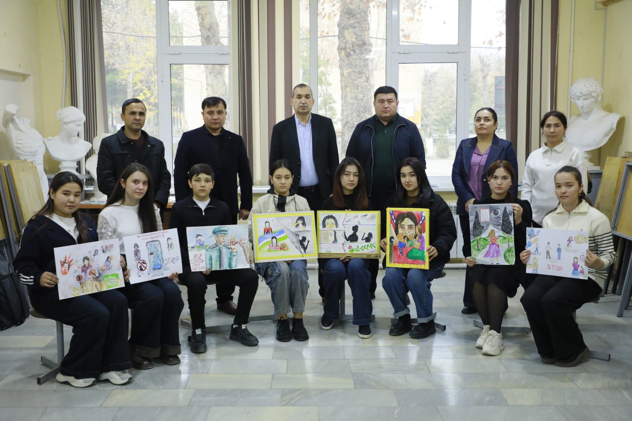 "Xotin-qizlarga nisbatan raqamli zo‘ravonlikka barham berish uchun birlashaylik" mavzusida rasmlar tanlovi o‘tkazildi.