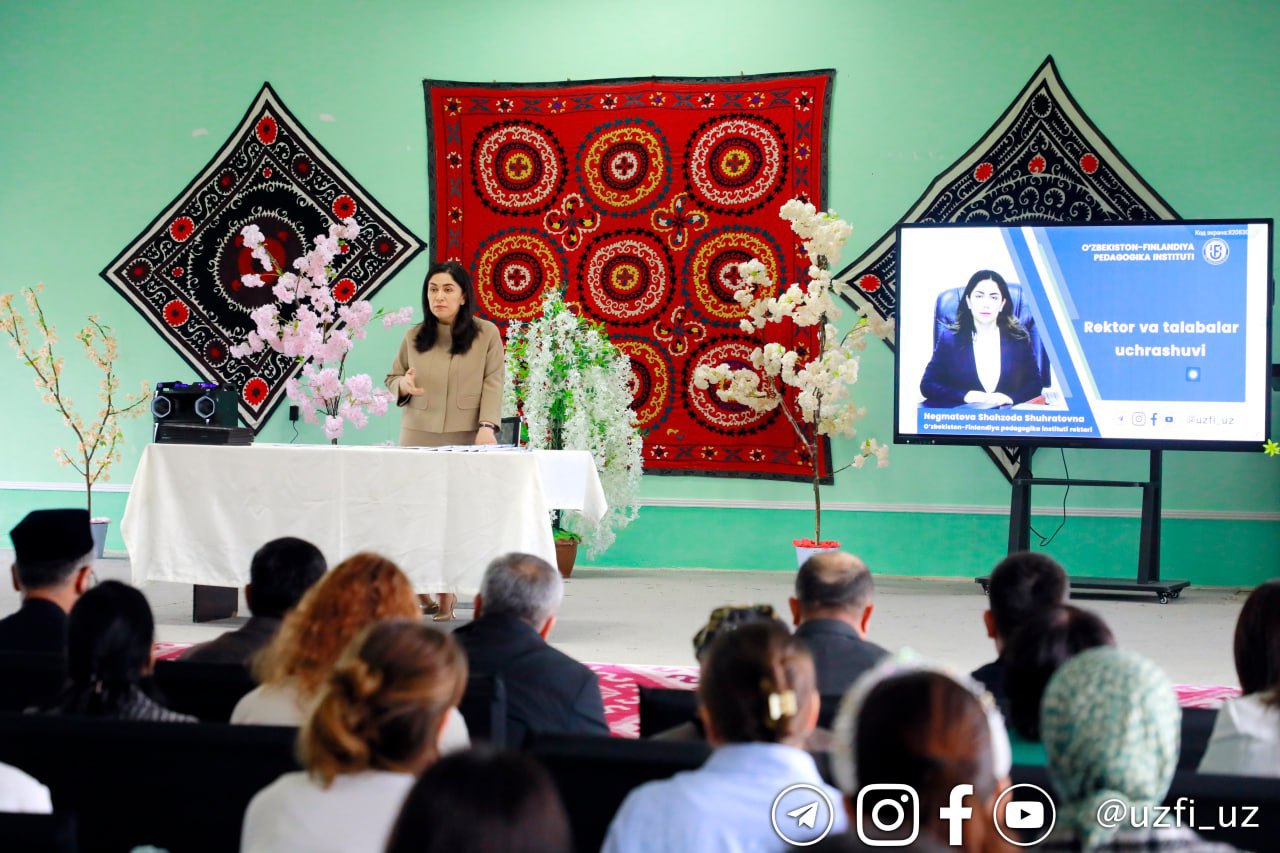 Rektor va talabalar uchrashuvi