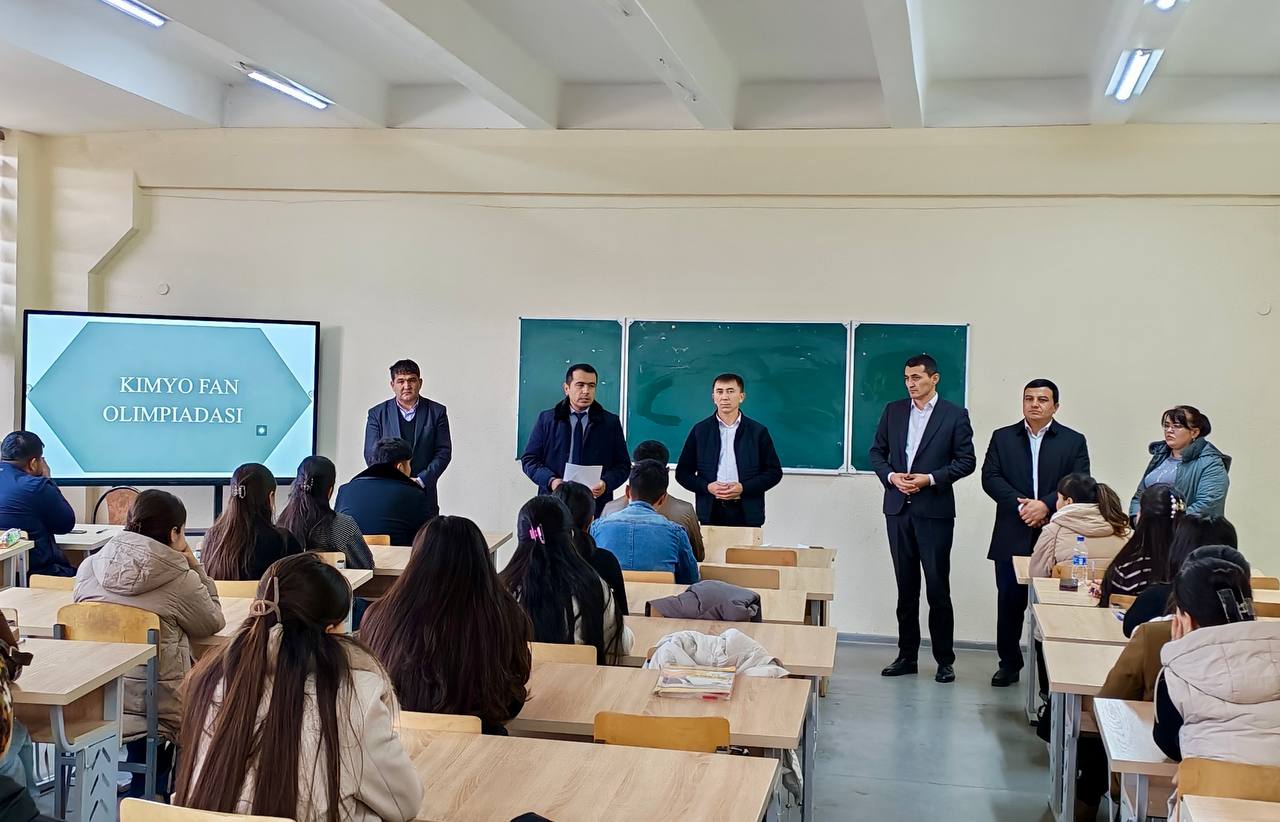 Samarqand davlat pedagogika instituti tabiiy fanlar fakulteti talabalari o‘rtasida kimyo fanidan institut bosqichi olimpiadasi bo‘lib o‘tdi.