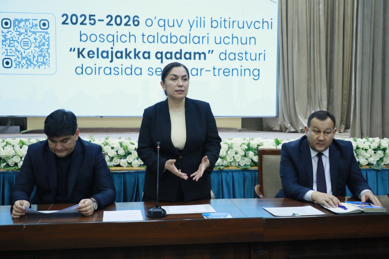 “Kelajakka qadam” dasturi doirasida bitiruvchilar uchun seminar-trening tashkil etildi