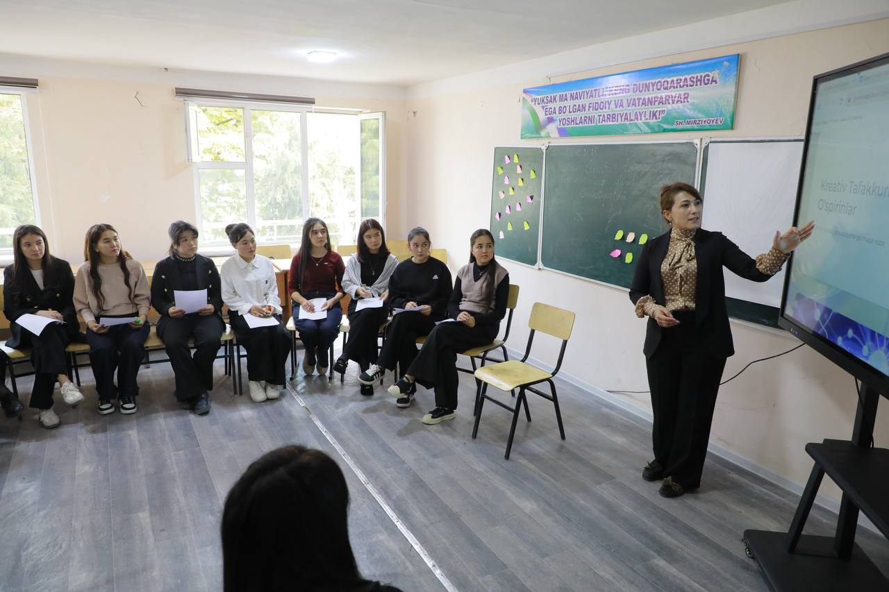 “Kreativ tafakkurli o‘spirinlarning ijtimoiy-psixologik xususiyatlari” mavzusida seminar-trening o‘tkazildi.