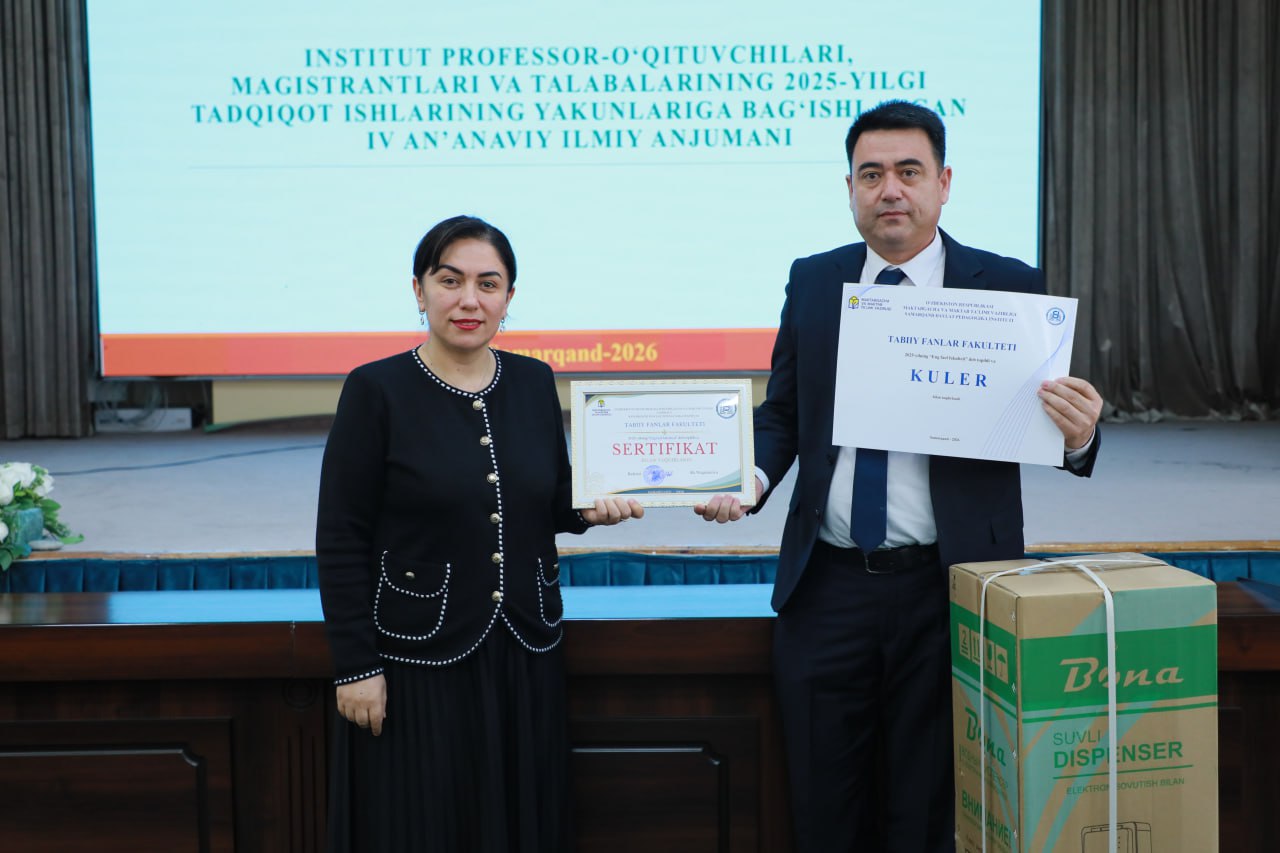 Ilmiy-tadqiqot faoliyatida yuqori natijalarga erishgan bir guruh professor-o‘qituvchilar, magistrantlar hamda talabalar munosib taqdirlandi.