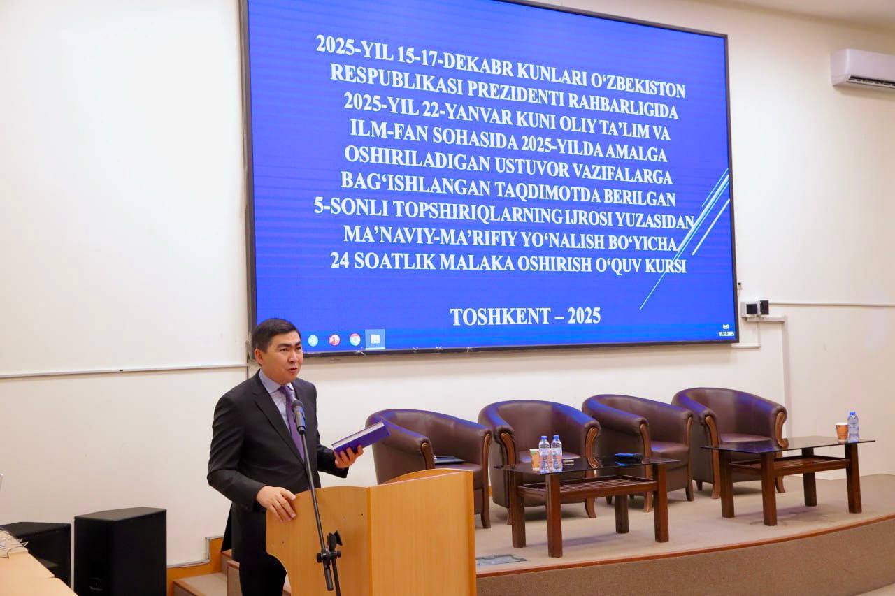 Ma’naviy-ma’rifiy yo‘nalishda malaka oshirish o‘quv kursi tashkil etildi