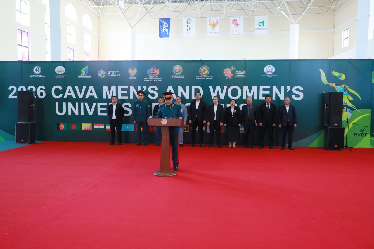 Samarqandda CAVA Men’s and Women’s Universiade Games – 2026 musobaqasining tantanali ochilish marosimi bo‘lib o‘tdi
