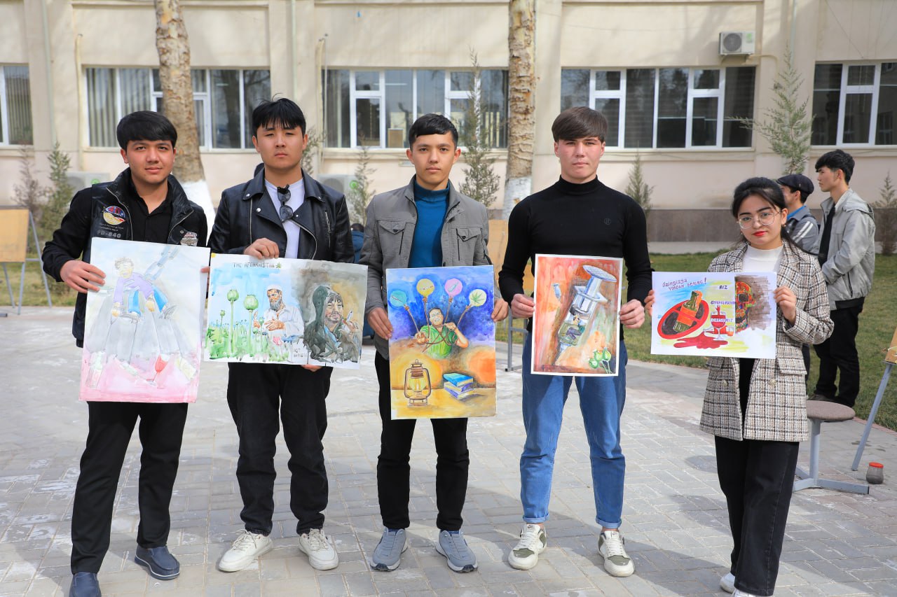"Yoshlar orasida giyohvandlik vositalari va psixotrop moddalar tarqalishining oldini olish" oyligi doirasida "Biz sog'lom turmush tarafdorimiz" mavzusida rasmlar tanlovi o'tkazildi