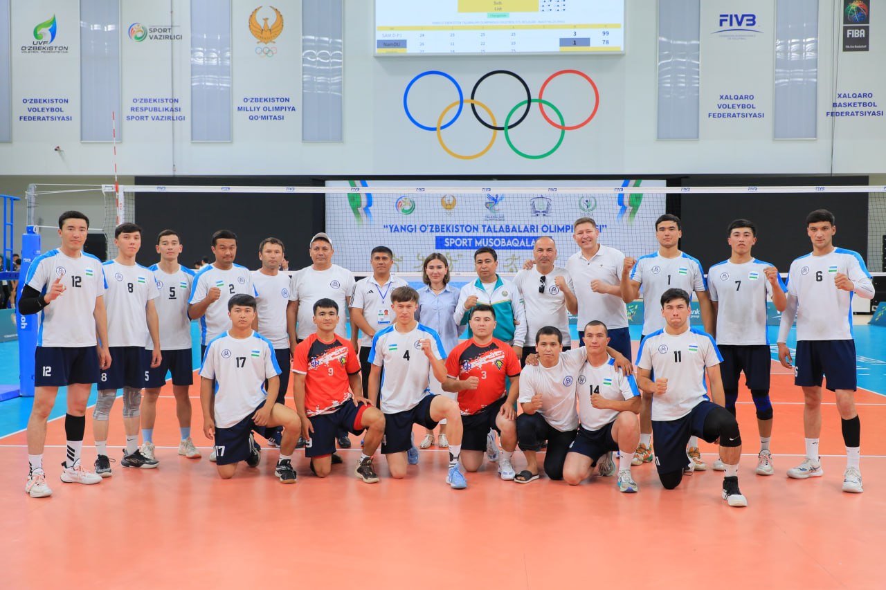 “Yangi Oʻzbekiston talabalari olimpiadasi” sport musobaqalarining respublika final bosqichida chempionlikni qo‘lga kiritgan Samarqand davlat pedagogika instituti voleybol jamoasi gʻalabani tantanali tarzda nishonladi.