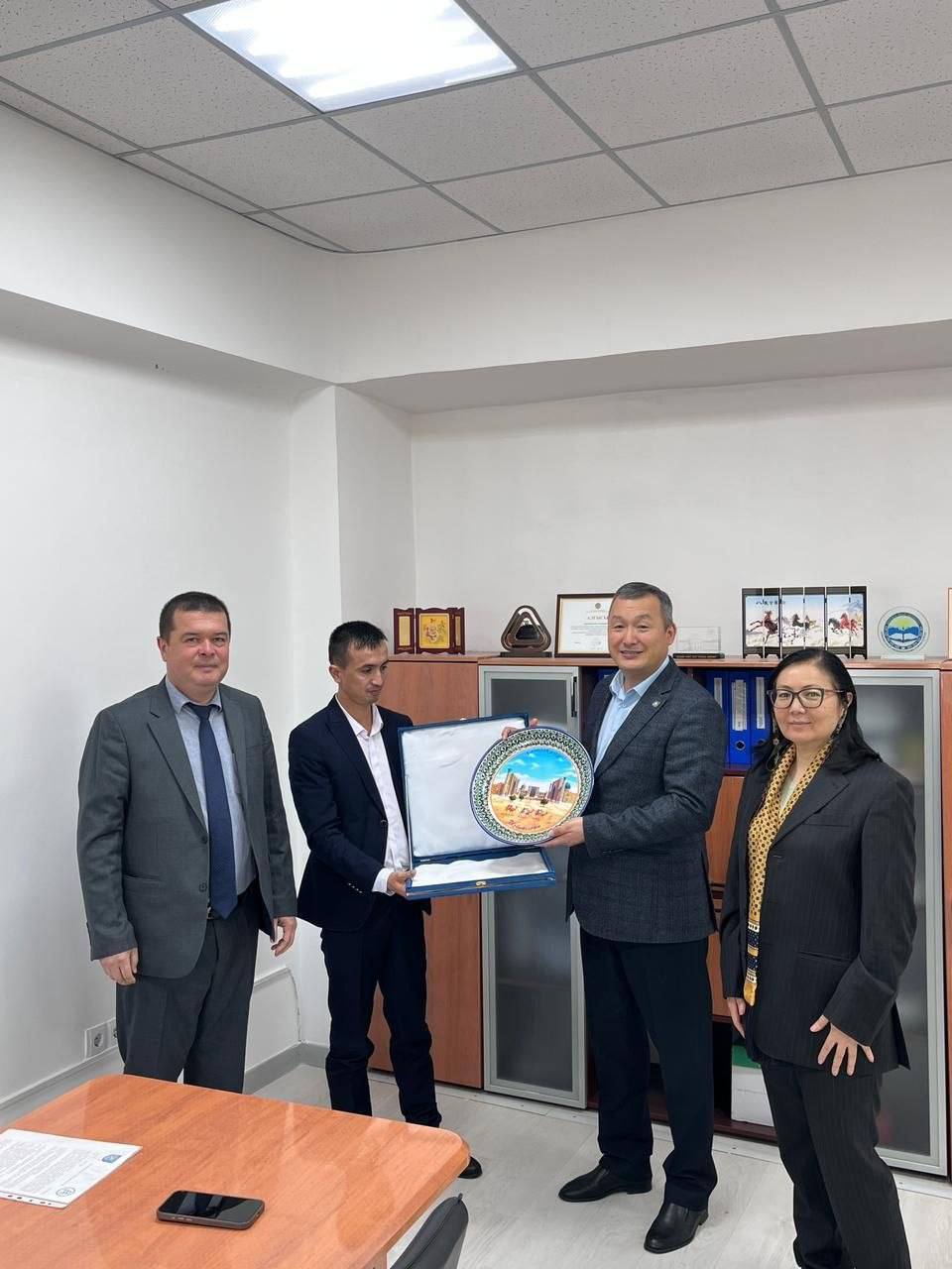 The Head of the Biology Department of the Faculty of Natural Sciences at Samarkand State Pedagogical Institute, Shuhrat Jumayev, and department assistant Shahboz Xo‘jamov are currently on an official visit to Al-Farabi Kazakh National University, one of t